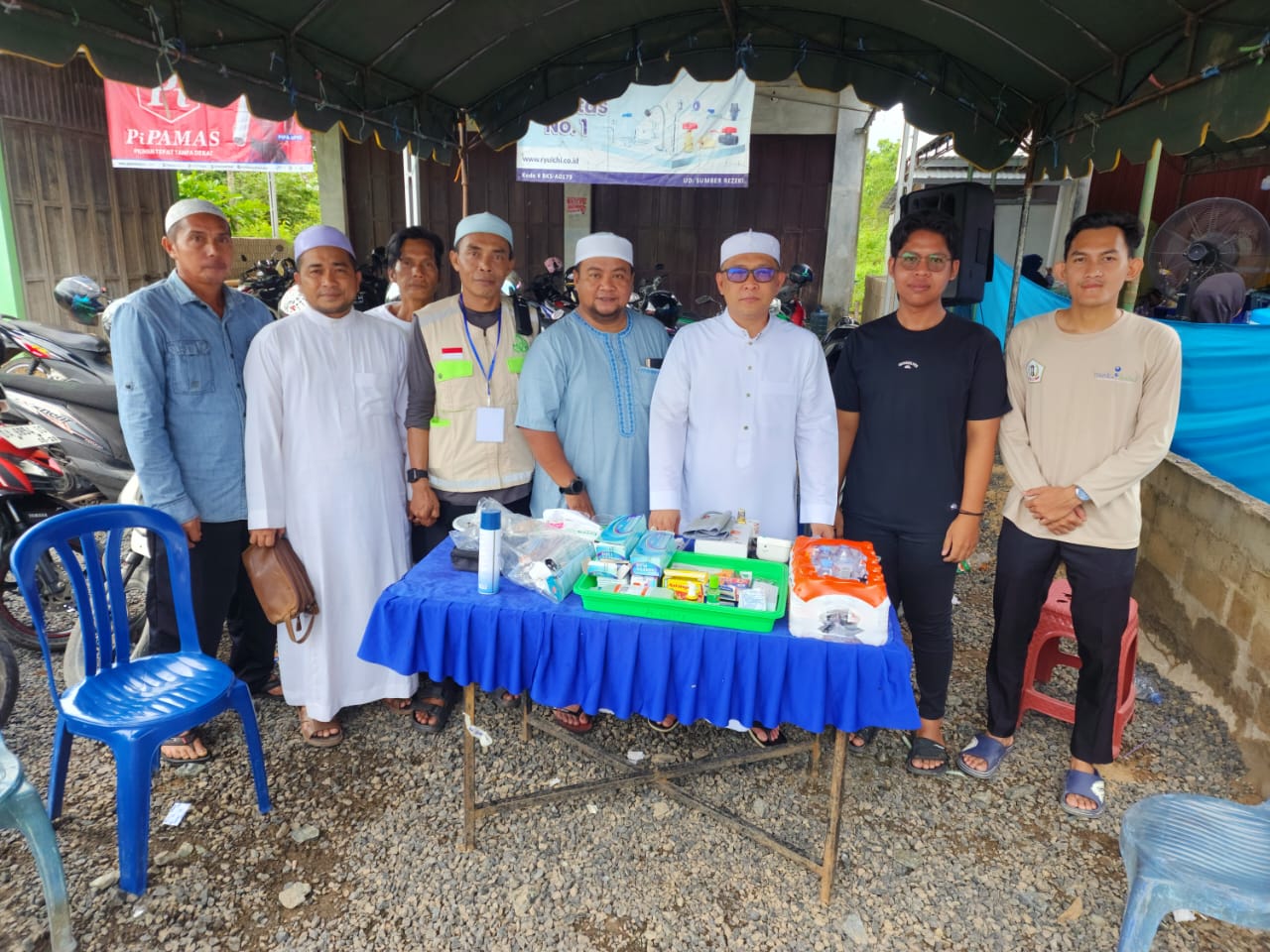 PC NU Barito Kuala Dirikan Posko Kesehatan di Bundaran Marabahan untuk Jamaah Haul Guru Sekumpul